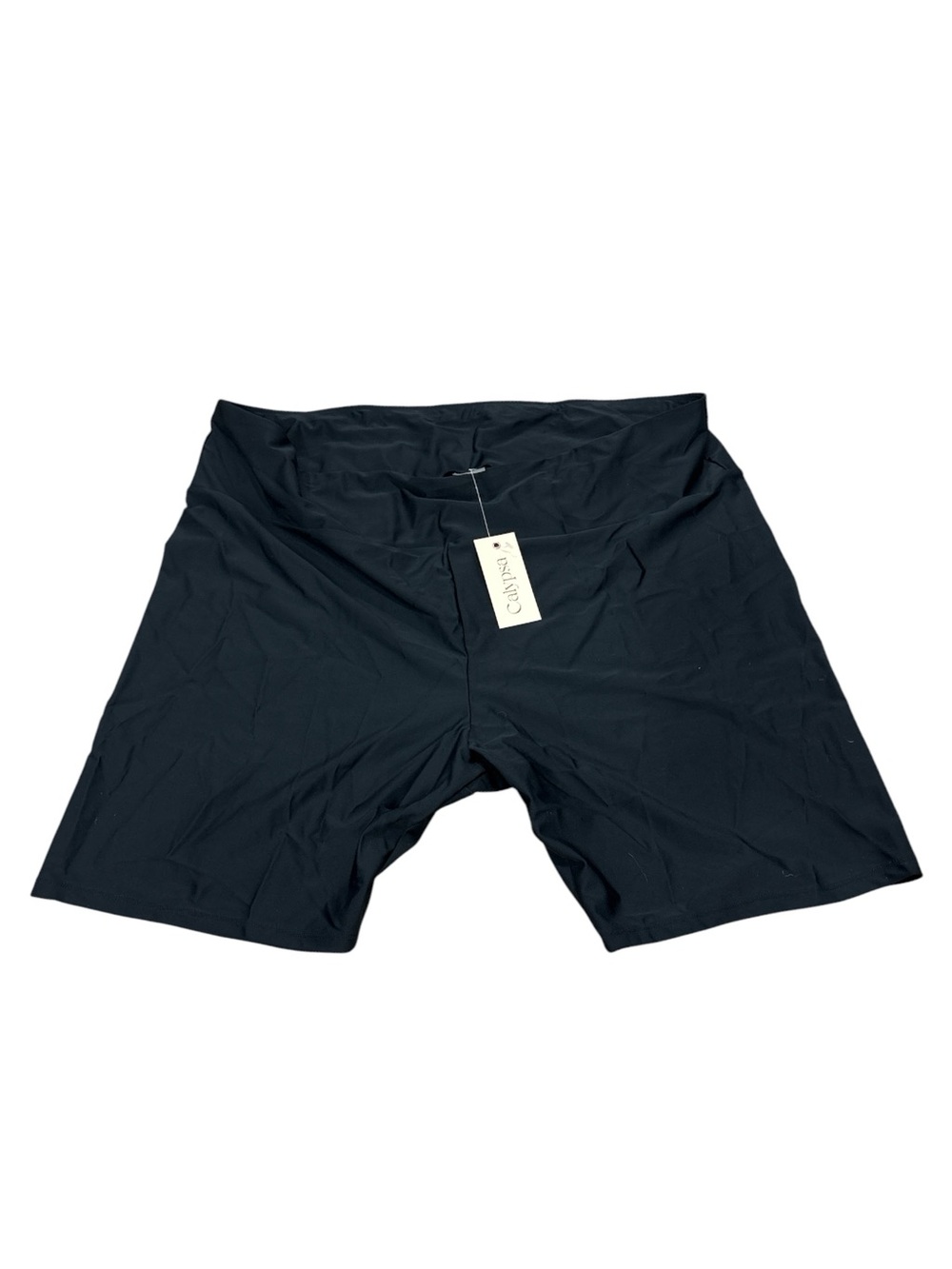 Calypsa Mid-thigh Swim Shorts Black Athletic Plus Bike Shorts size 3X NEW UPF 50